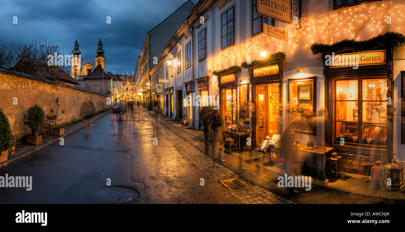 Shopping street in Linz, Upper Austria, Austria Stock Photo