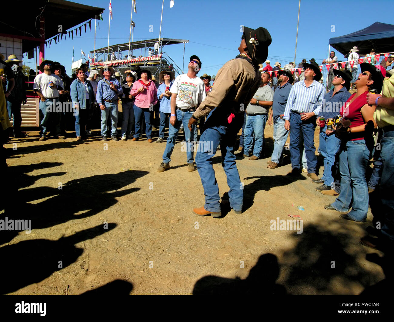 A game of two up, Mt. Isa rodeo Stock Photo - Alamy