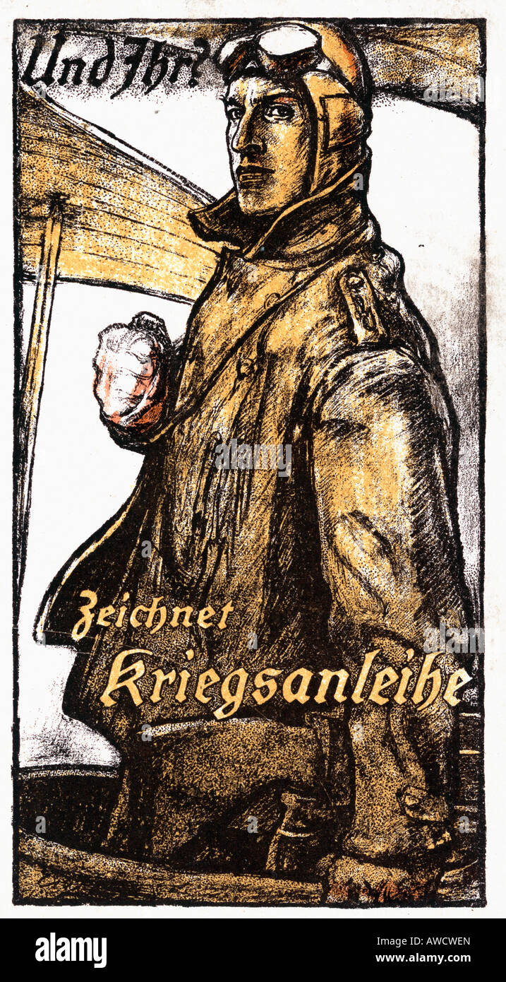 Advertising image for war bonds during the First World War Stock Photo