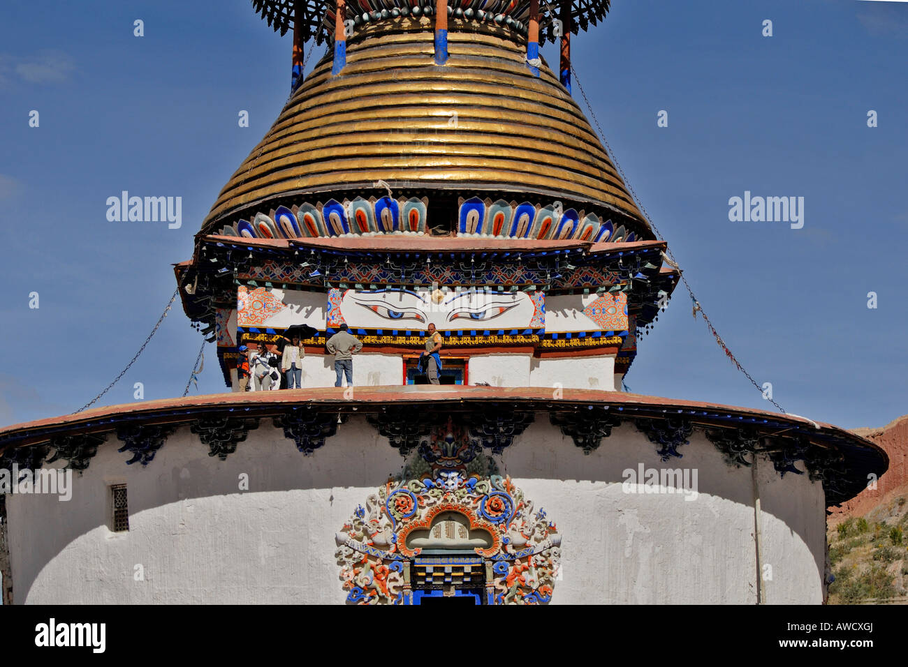 Stupa Kumbum, Gyantse, Tibet Stock Photo