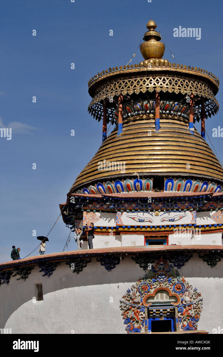 Stupa Kumbum, Gyantse, Tibet Stock Photo