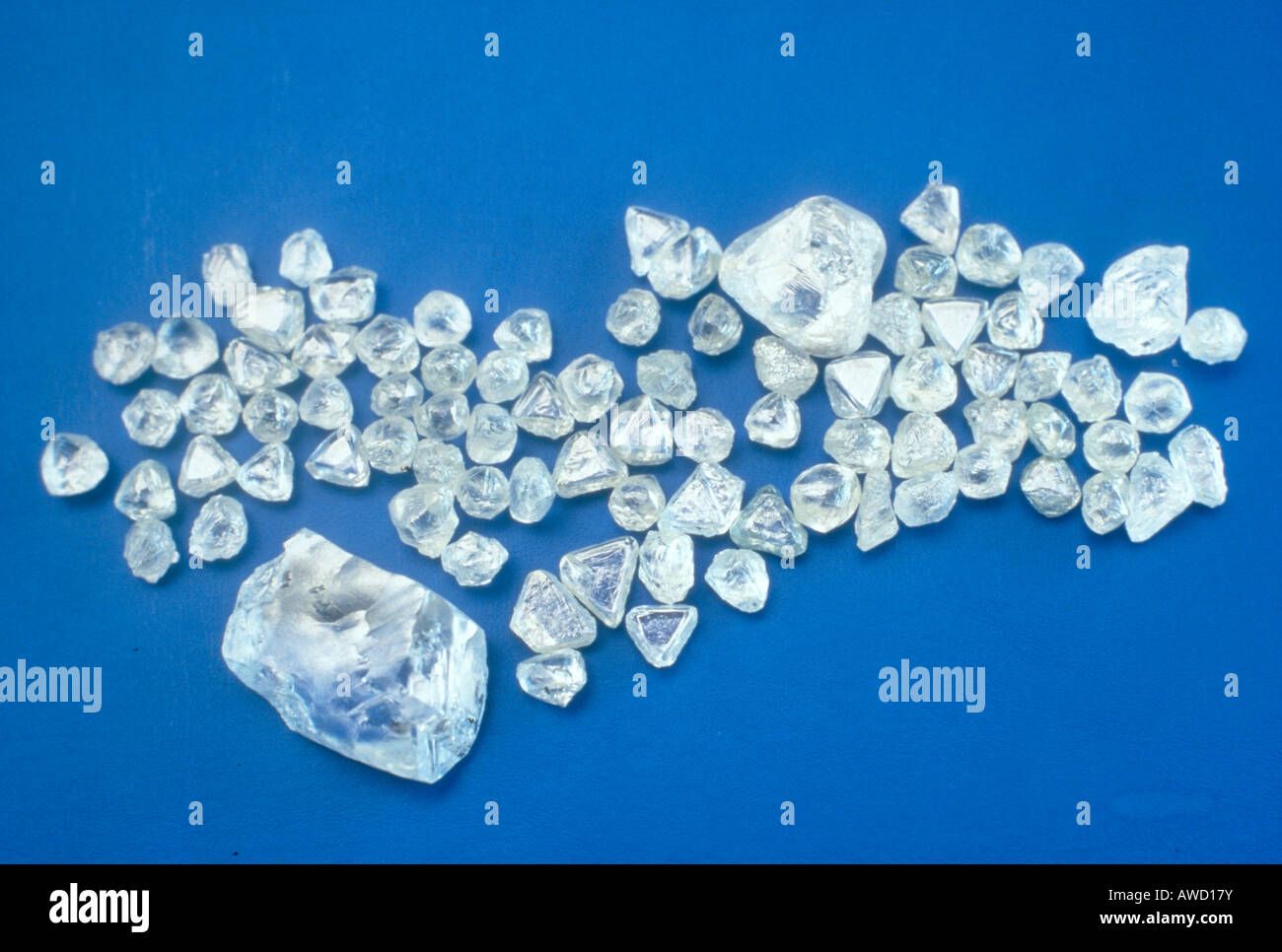 Uncut Diamonds Stock Photo