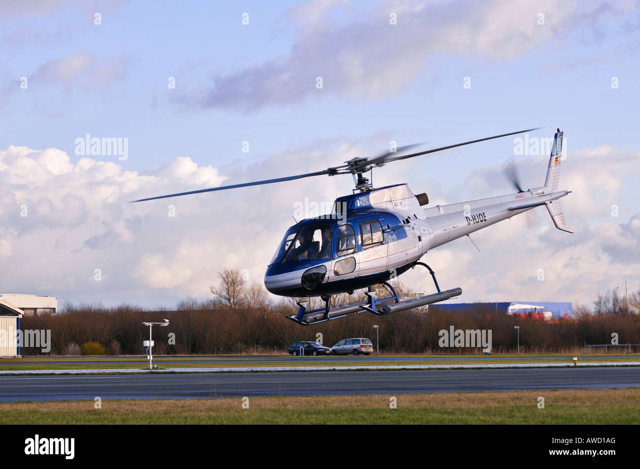 Eurocopter AS 350 at lift-off Stock Photo
