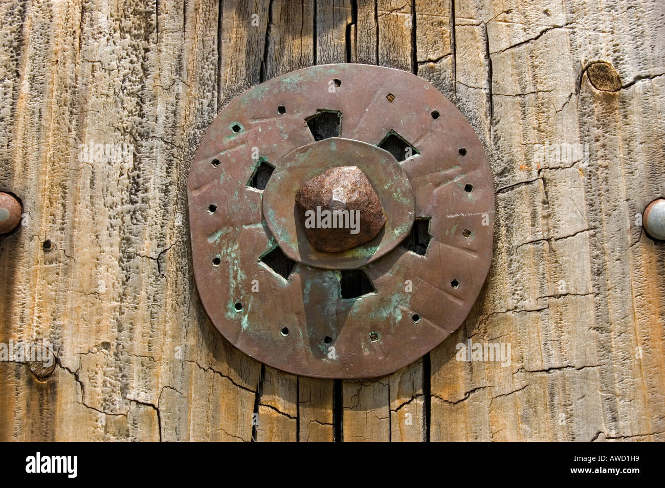 Antique Iron Door Decoration Stock Photo Alamy