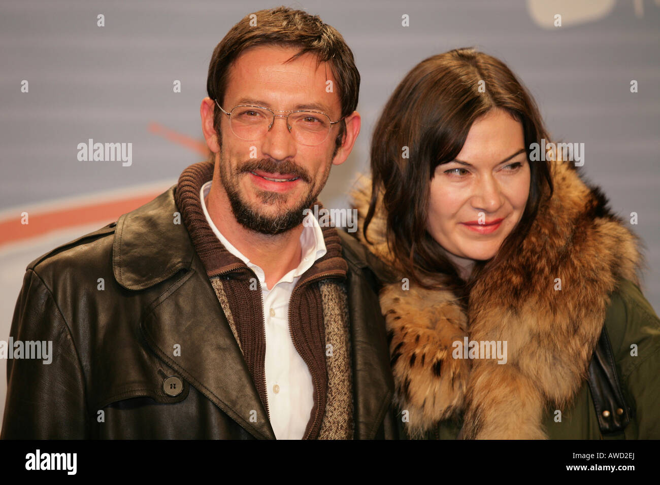 Oskar Roehler and Alexandra Fischer-Roehler, opening night of the movie "Free Rainer - dein Fernseher luegt" by director Hans W Stock Photo