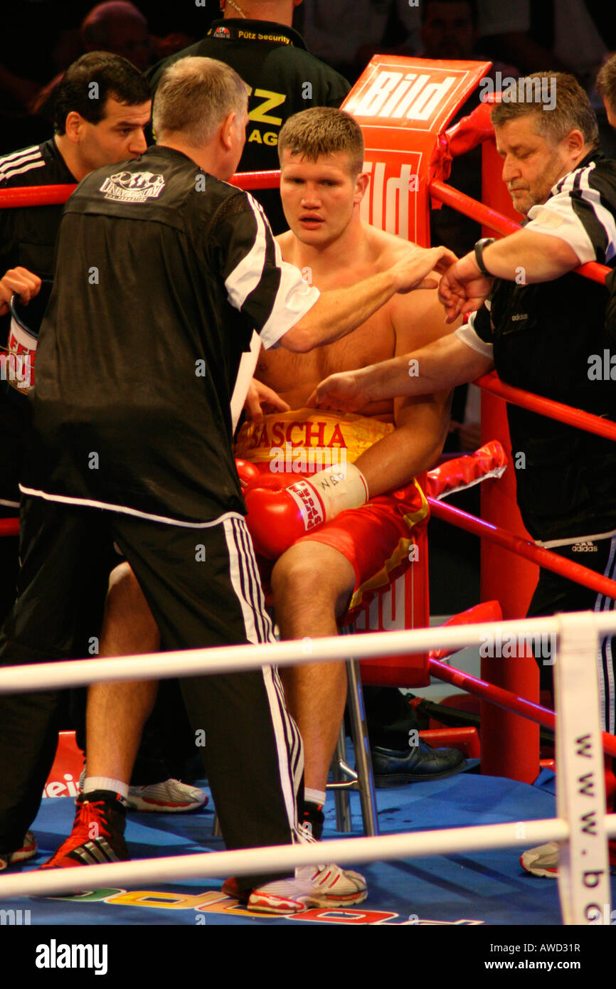 Boxer Alexander Dimitrenko during a heavyweight fight against Timo