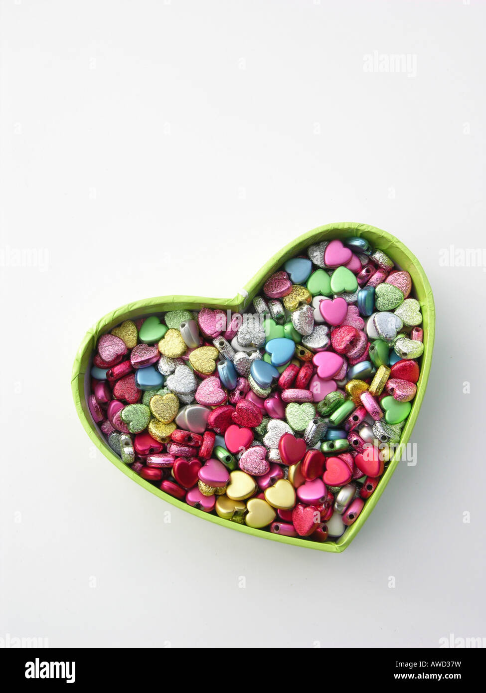 Pearls, heart-shaped Stock Photo