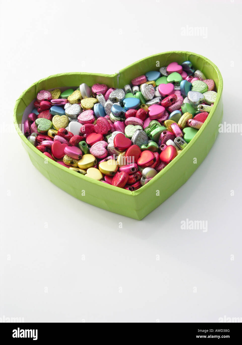 Pearls, heart-shaped Stock Photo