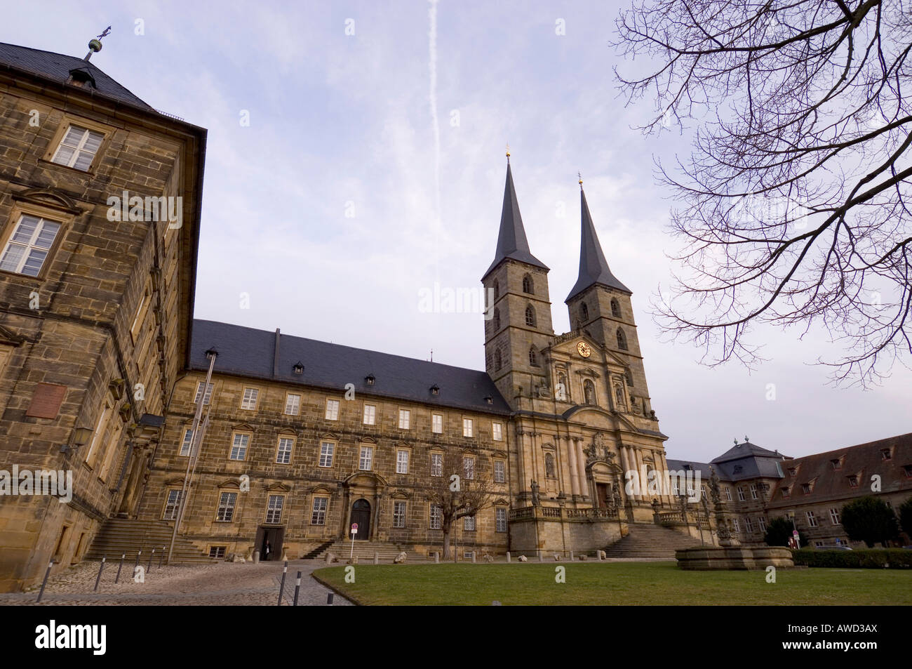 Benediktiner-Kloster Michaelsberg (St. Michael's Benedictine Monastery), Bamberg, Upper Franconia, Bavaria, Germany, Europe Stock Photo