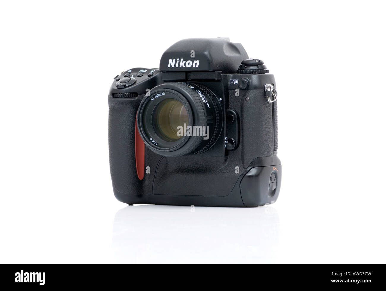 Nikon F5 professional reflex camera, 35mm format Stock Photo