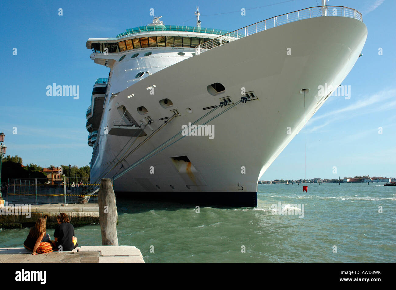 Cruise ship in Venice, Italy, Europe Stock Photo