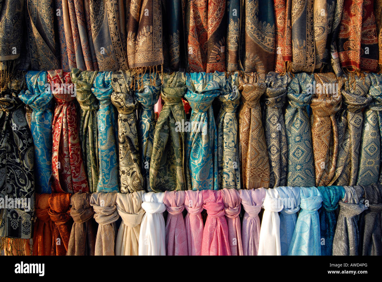 Scarves, Burano, Burano Island, Venice, Italy, Europe Stock