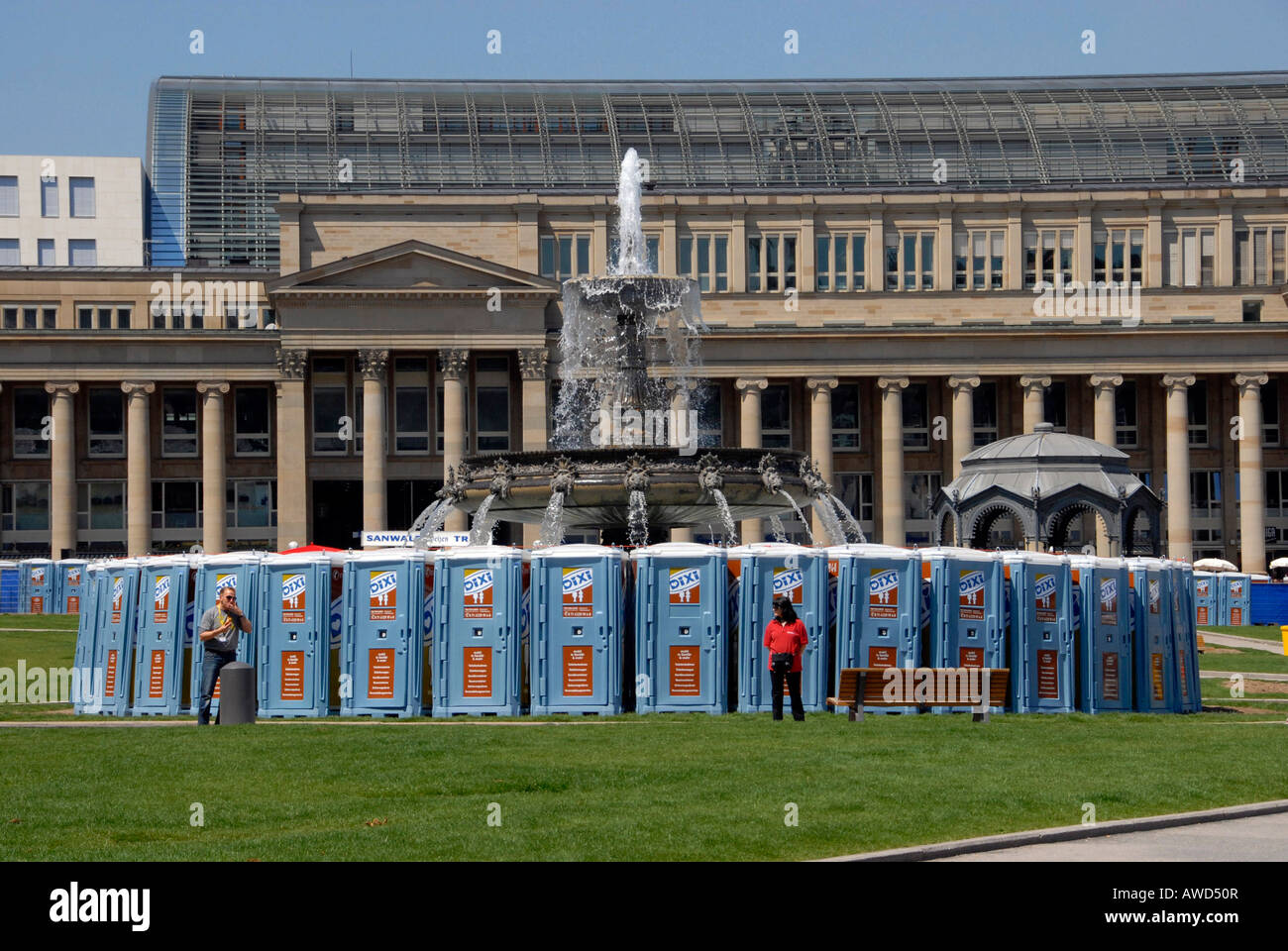Dixi portable toilets, Stuttgart, Baden-Wuerttemberg, Germany, Europe Stock Photo