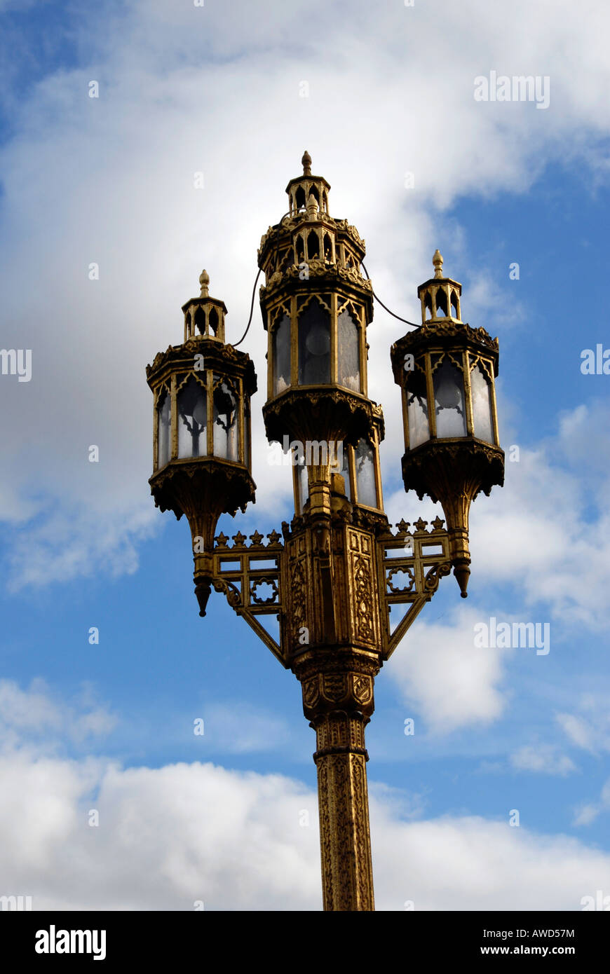 Antique streetlight, Wilhelma Zoological and Botanical Gardens, Stuttgart, Baden-Wuerttemberg, Germany, Europe Stock Photo