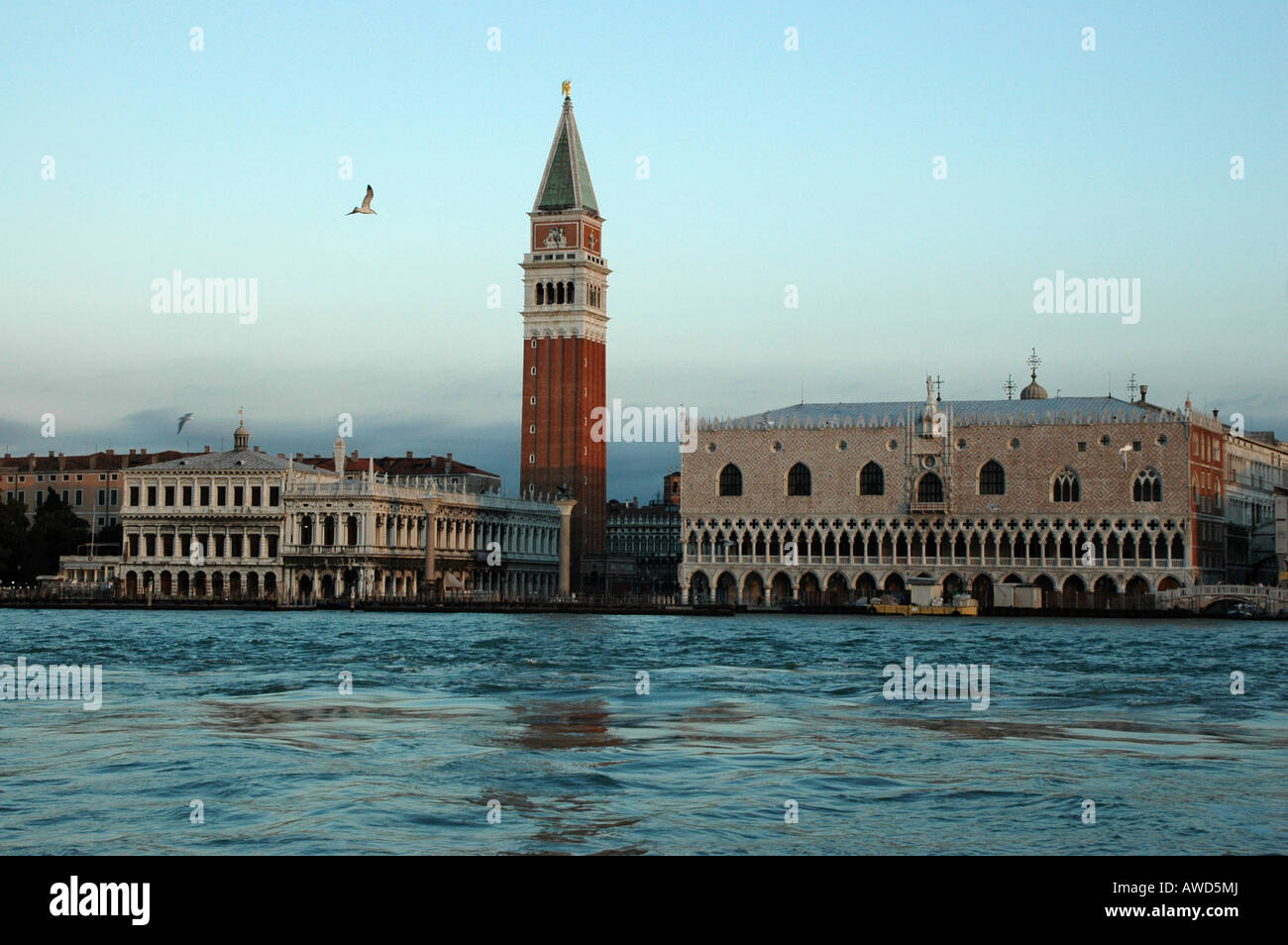 The Campanile at Piazza San Marco (St. Mark's Square), Venice, Veneto, Italy, Europe Stock Photo
