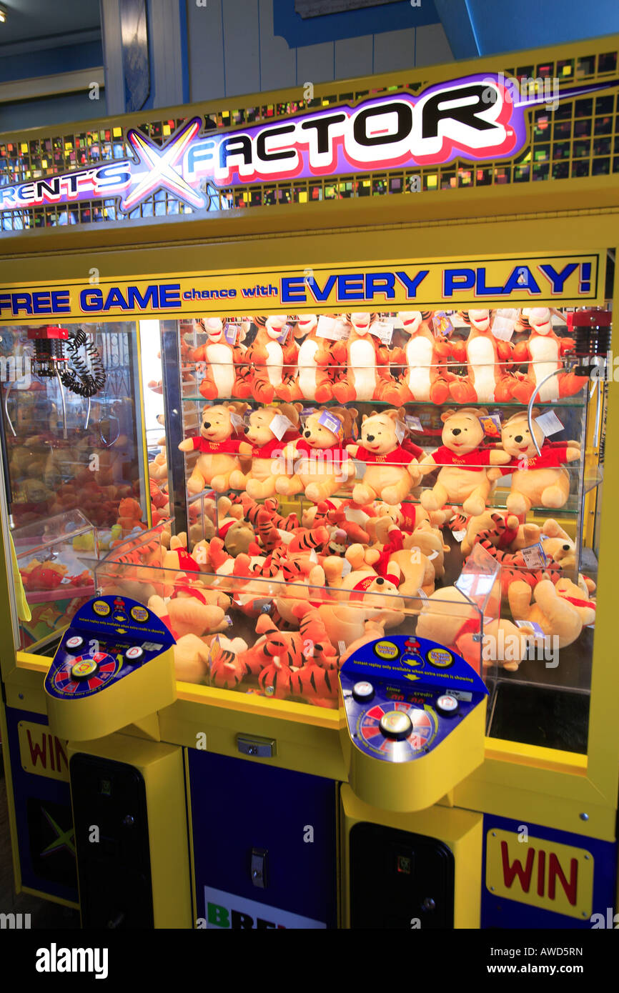 united kingdom west sussex worthing interior of the amusement arcade on the pier Stock Photo