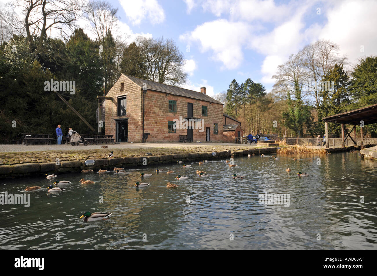 Cromford canal in the Peak District National Park Derbyshire England Stock Photo