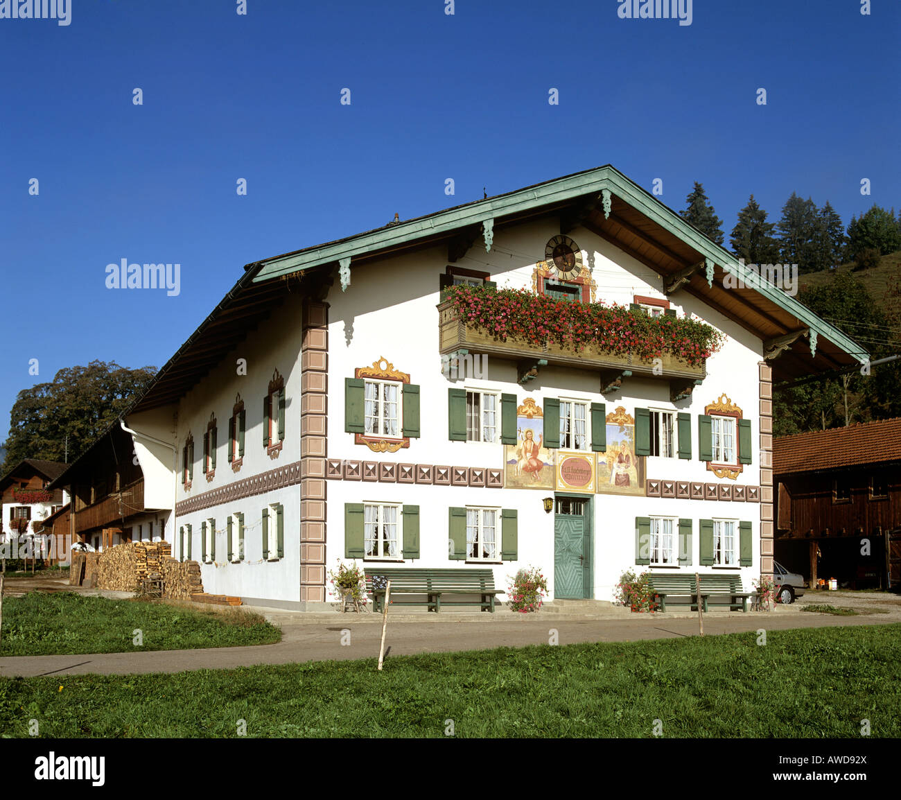 Farm, Jachenau, Upper Bavaria, Germany Stock Photo - Alamy