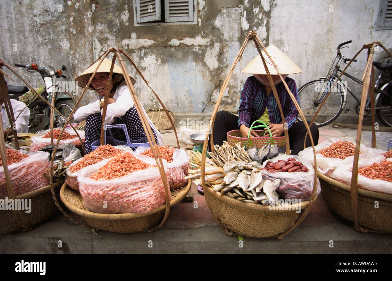 Women Selling Dried Fish, Vietnam Stock Photo Alamy