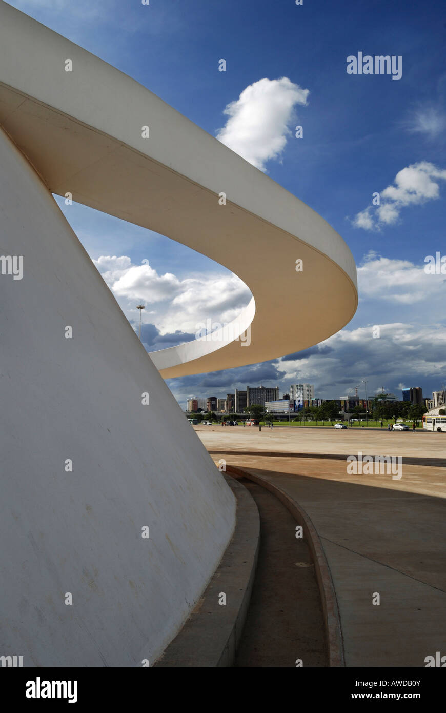 National Museum, Brasilia, Brazil. Architect: Oscar Niemeyer Stock Photo