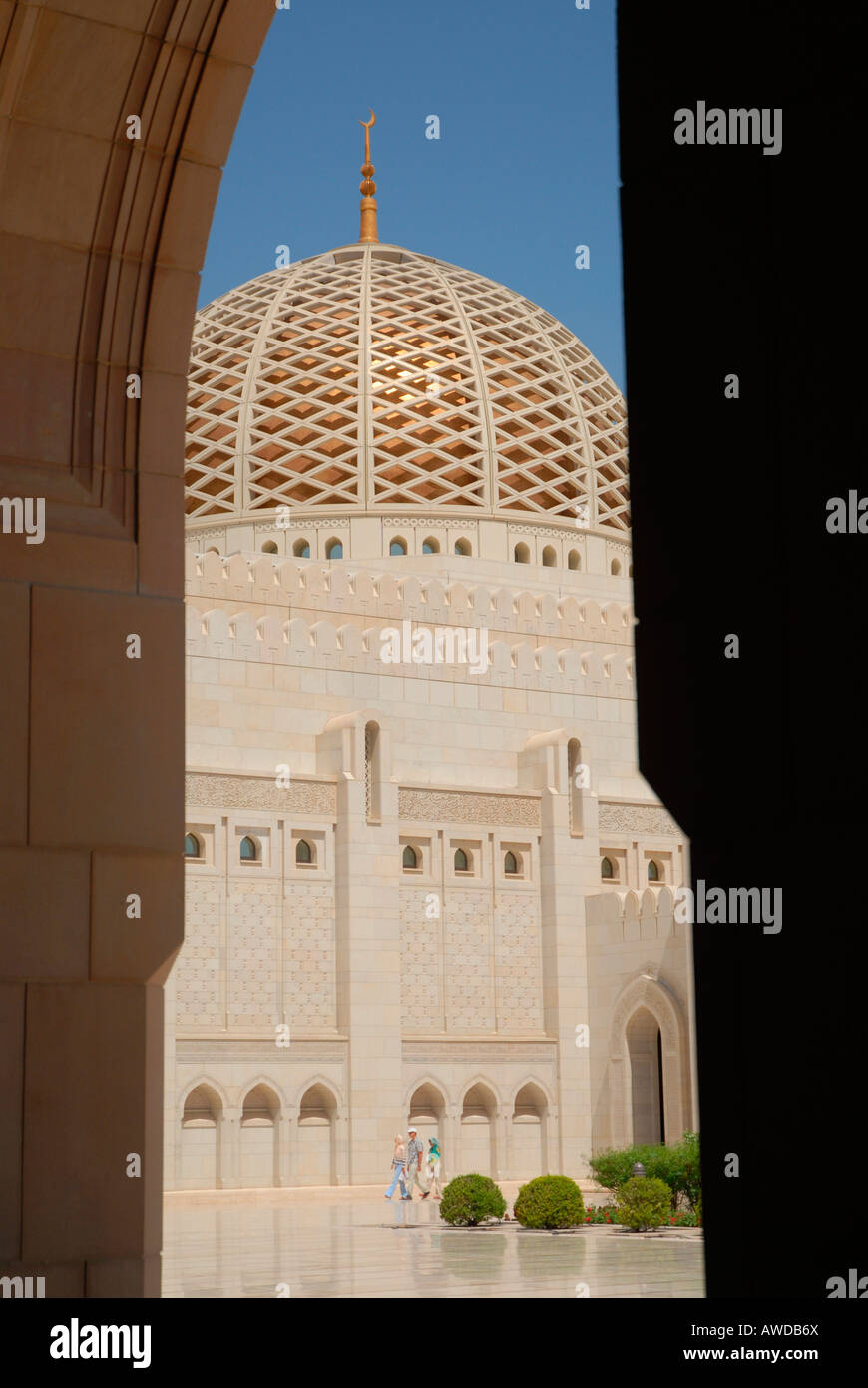 Sultan Kaboos mosque (Great Mosque), Muscat, Oman Stock Photo