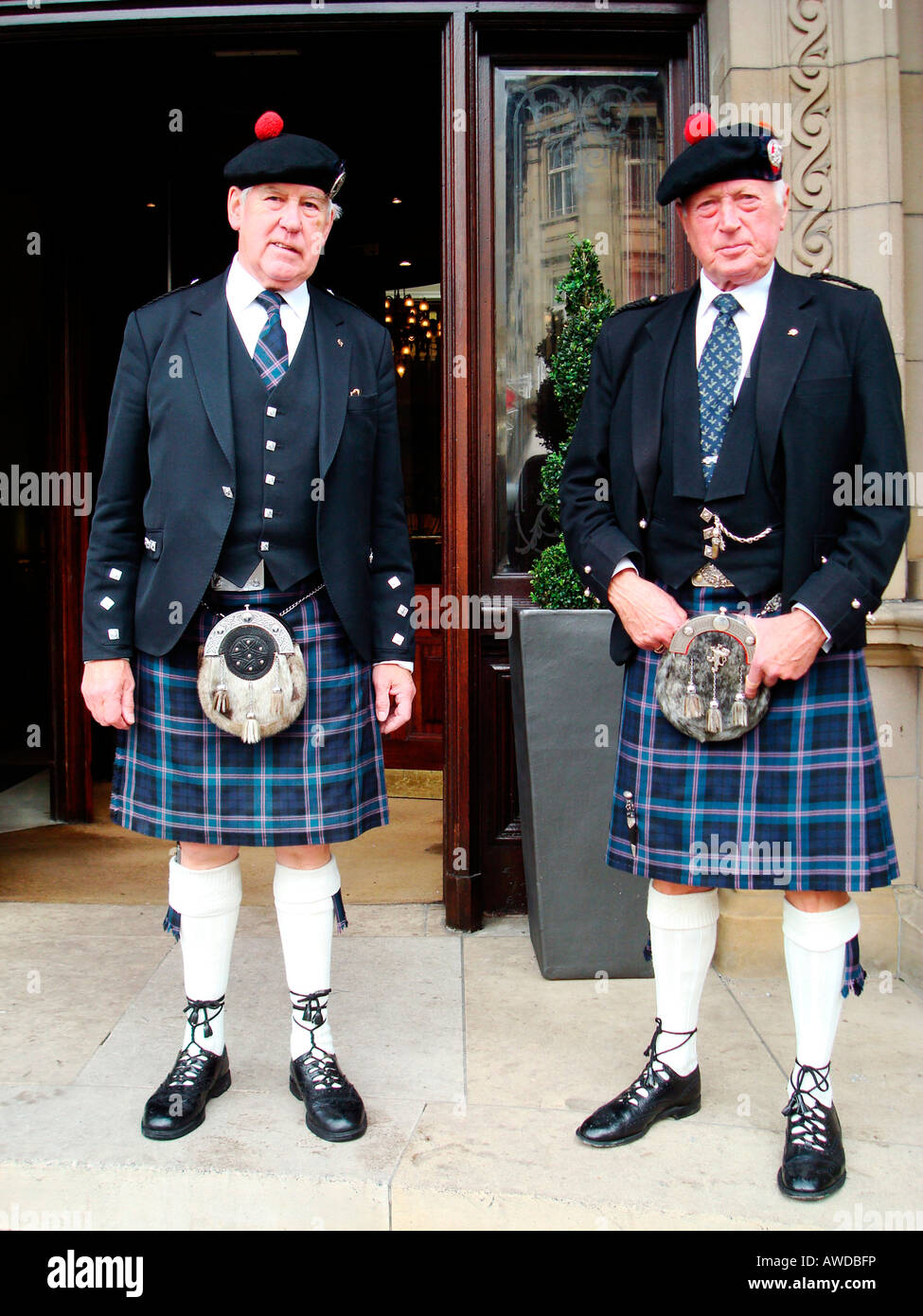 Two scotsmen with kilts, Edinburgh, Scotland Stock Photo - Alamy