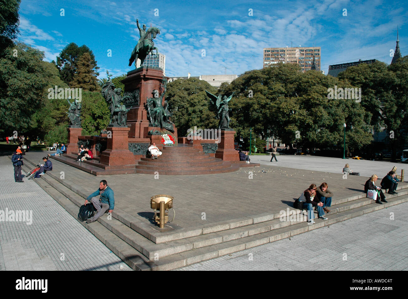 Monument for General San Martín at Plaza San Martín, Buenos Aires, Argentina Stock Photo