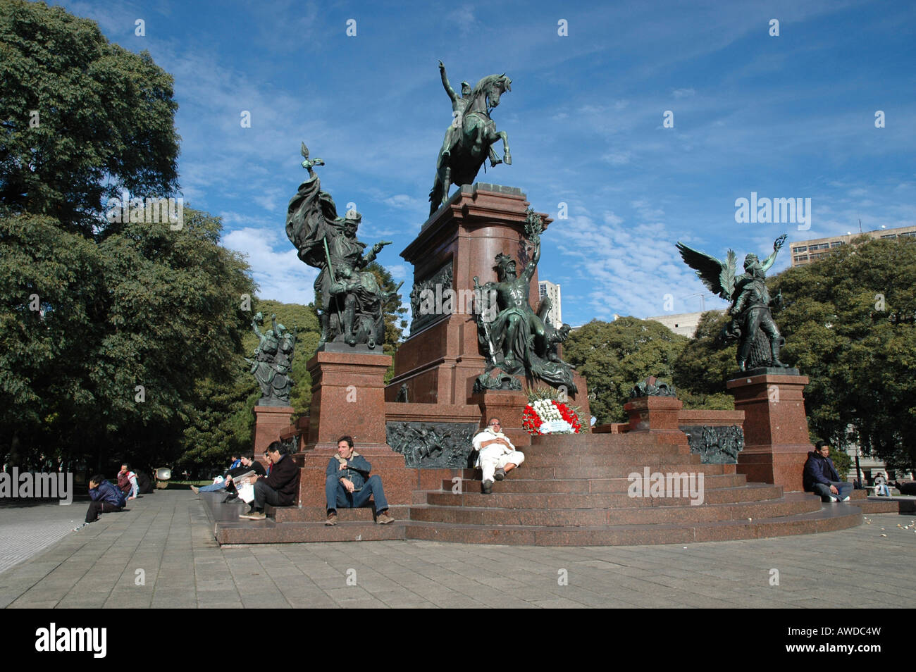 Monument for General San Martín at Plaza San Martín, Buenos Aires, Argentina Stock Photo