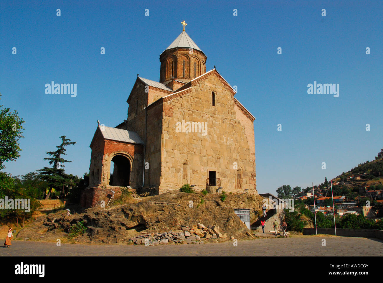 Metechi Church, Tbilisi, Georgia, Asia Stock Photo