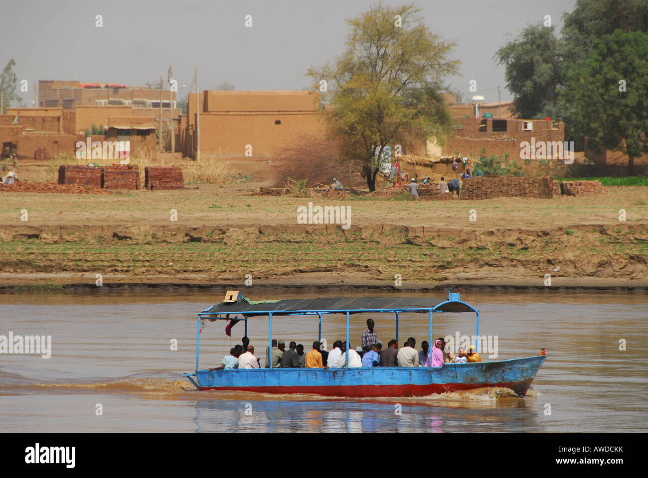 Boat on the Nile, Khartoum, Sudan, Africa Stock Photo