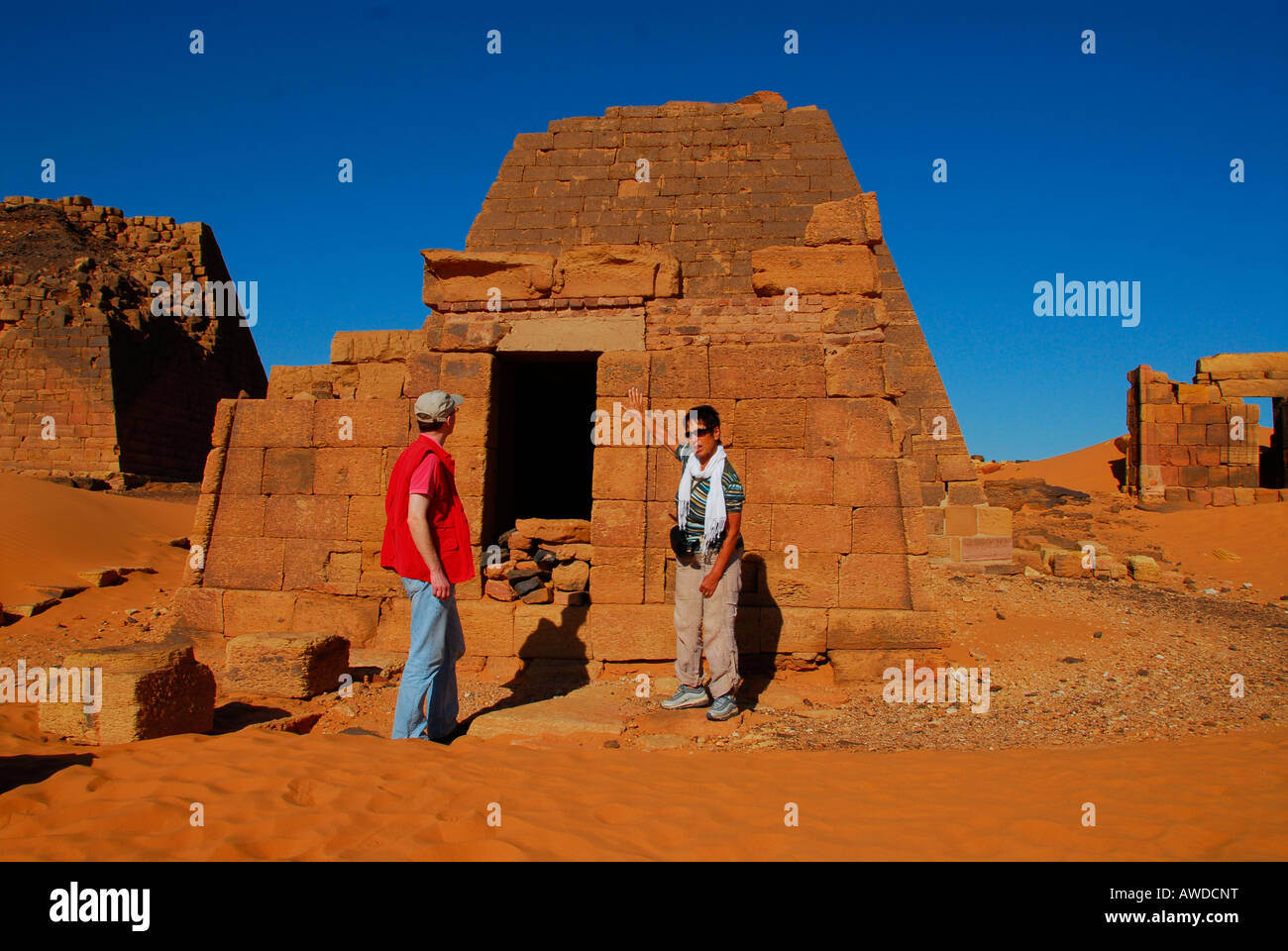 Pyramids Meroe Sudan Africa Stock Photo 16546691 Alamy