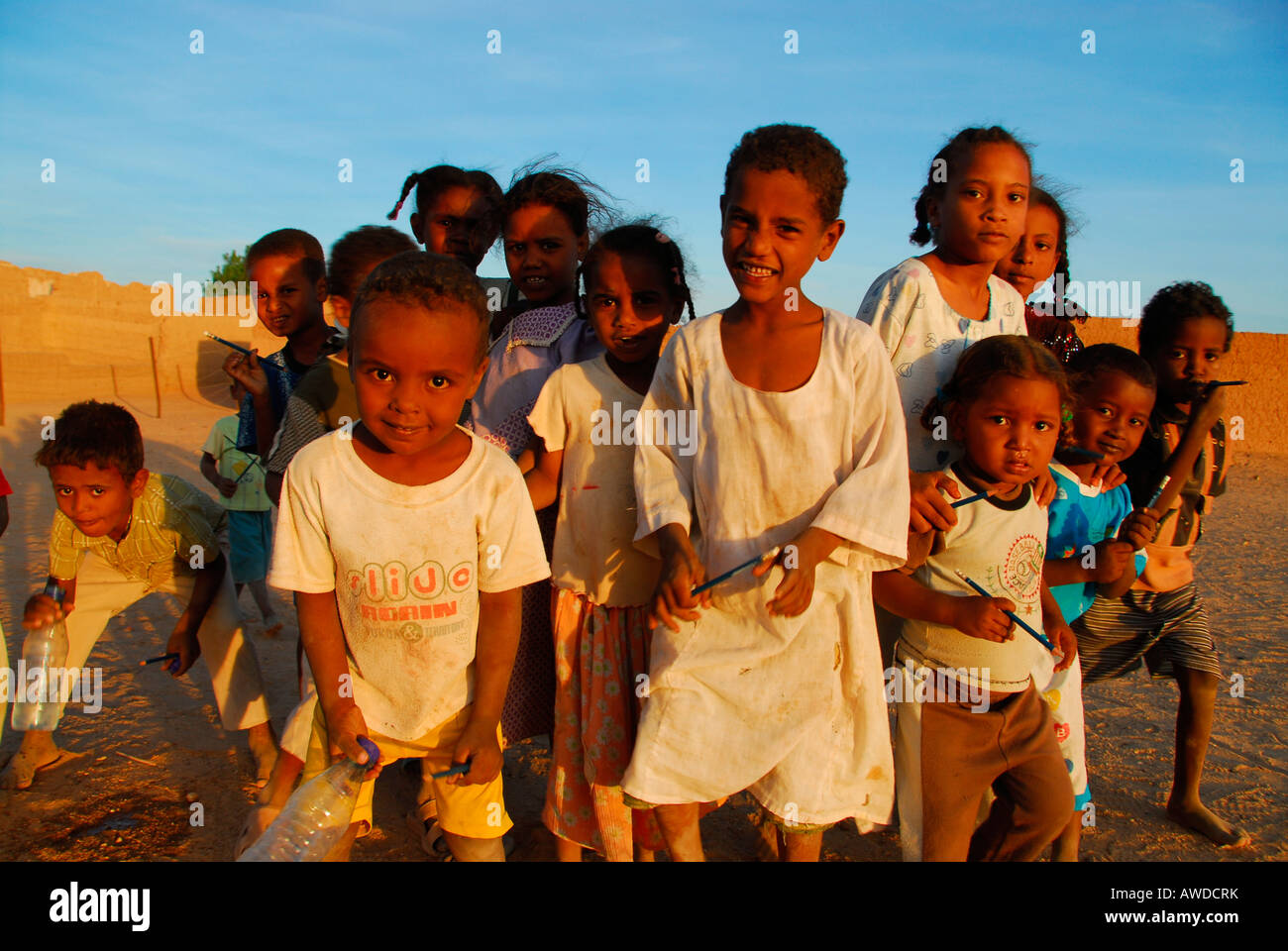 Children, El Kurru, Sudan, Africa Stock Photo