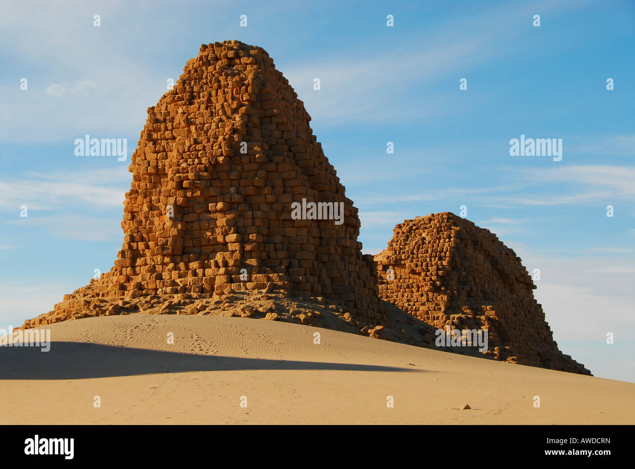 Pyramids, Nuri, Sudan, Africa Stock Photo