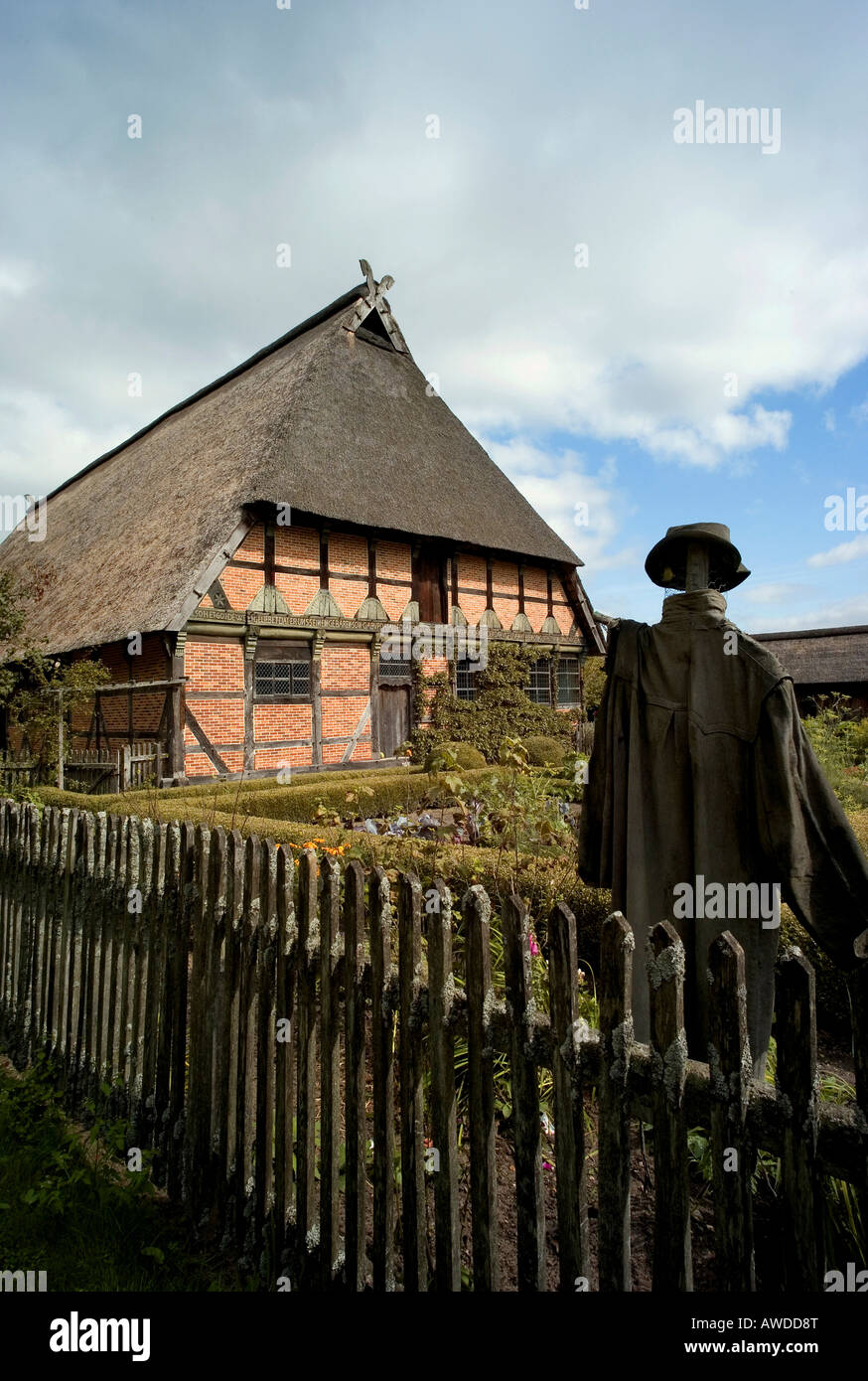 Farmhouse in Hoesseringen living history museum, Lower Saxony, Germany, Europe Stock Photo