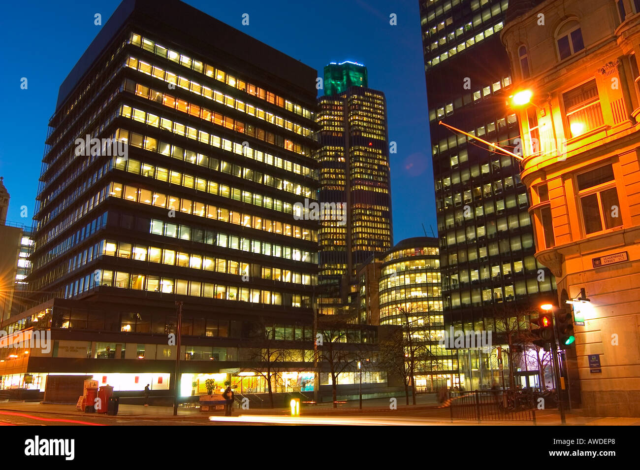 Landscape view of  Tower 42 in the city of London Stock Photo