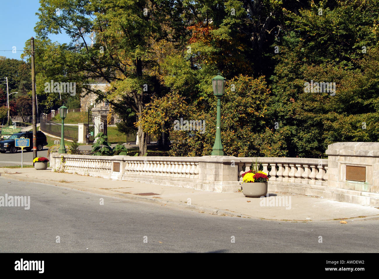 The Headless Horseman Bridge at Sleepy Hollow New York USA. Hudson River region Stock Photo Alamy