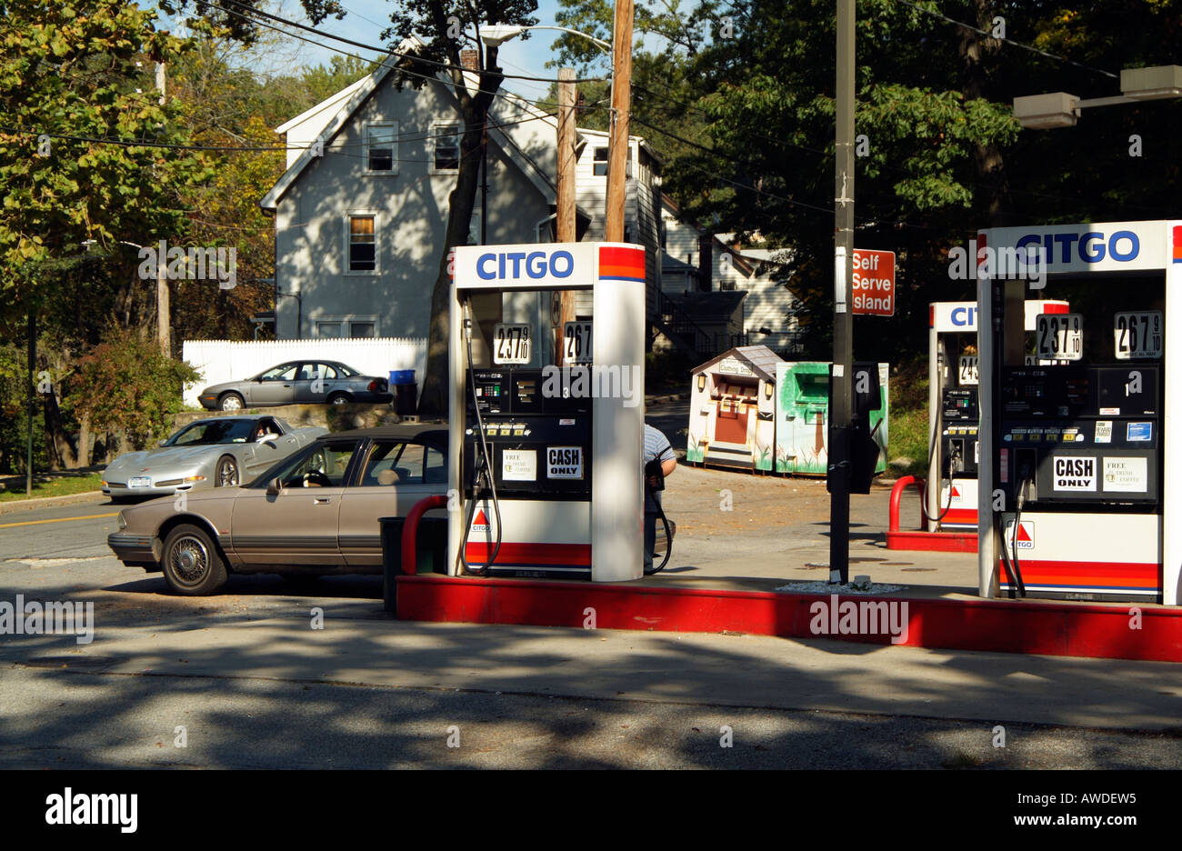 CITGO gas station. New York County USA Stock Photo