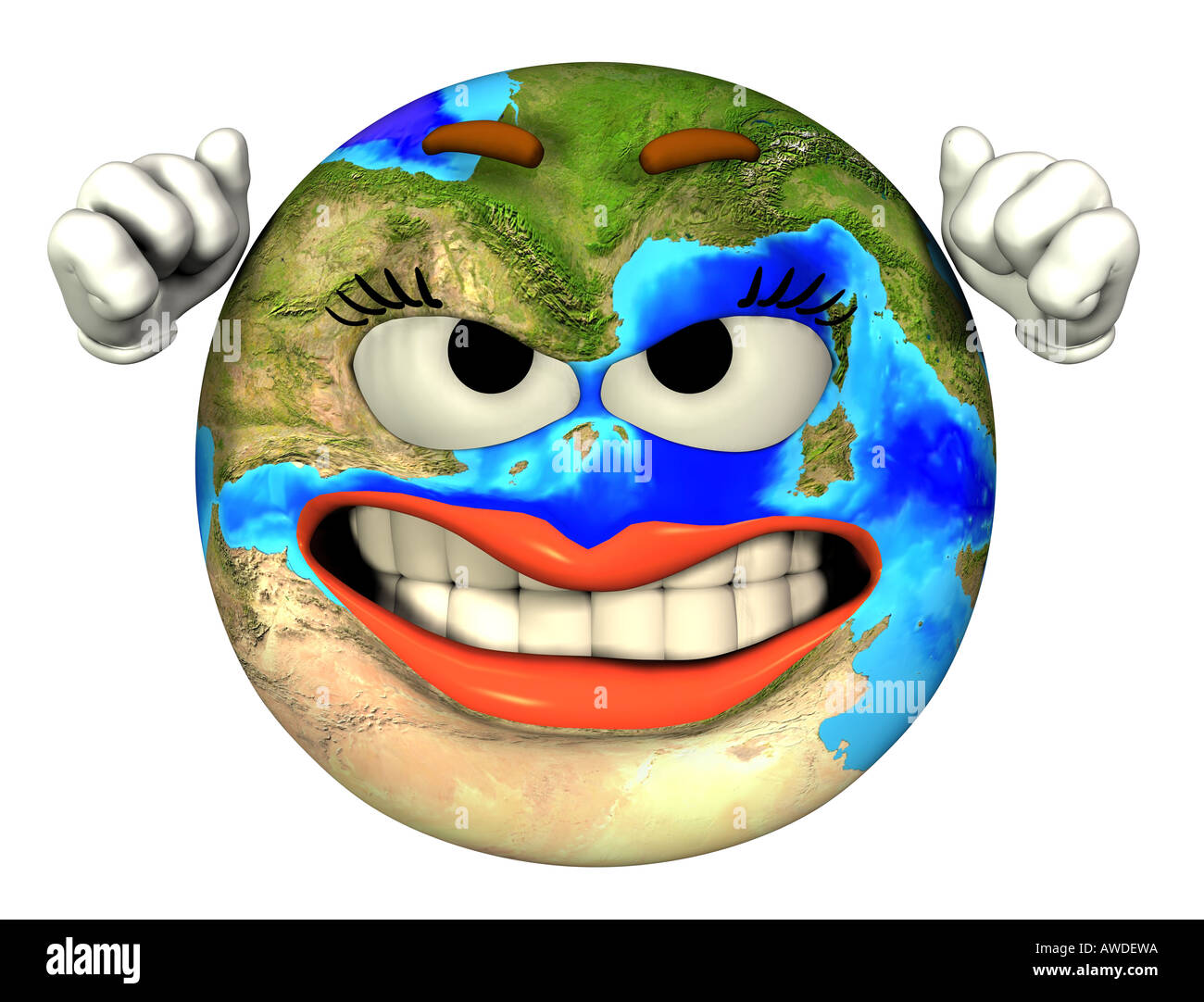 aggresive earth Stock Photo