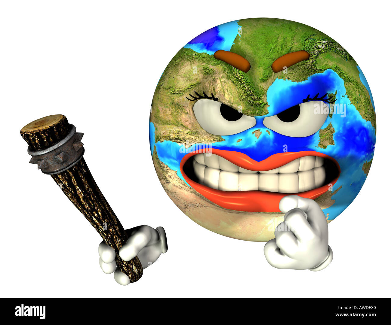 aggresive earth Stock Photo