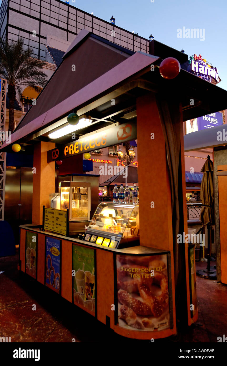 Pretzels stall outside the Harrahs Hotel, Las Vegas Stock Photo Alamy