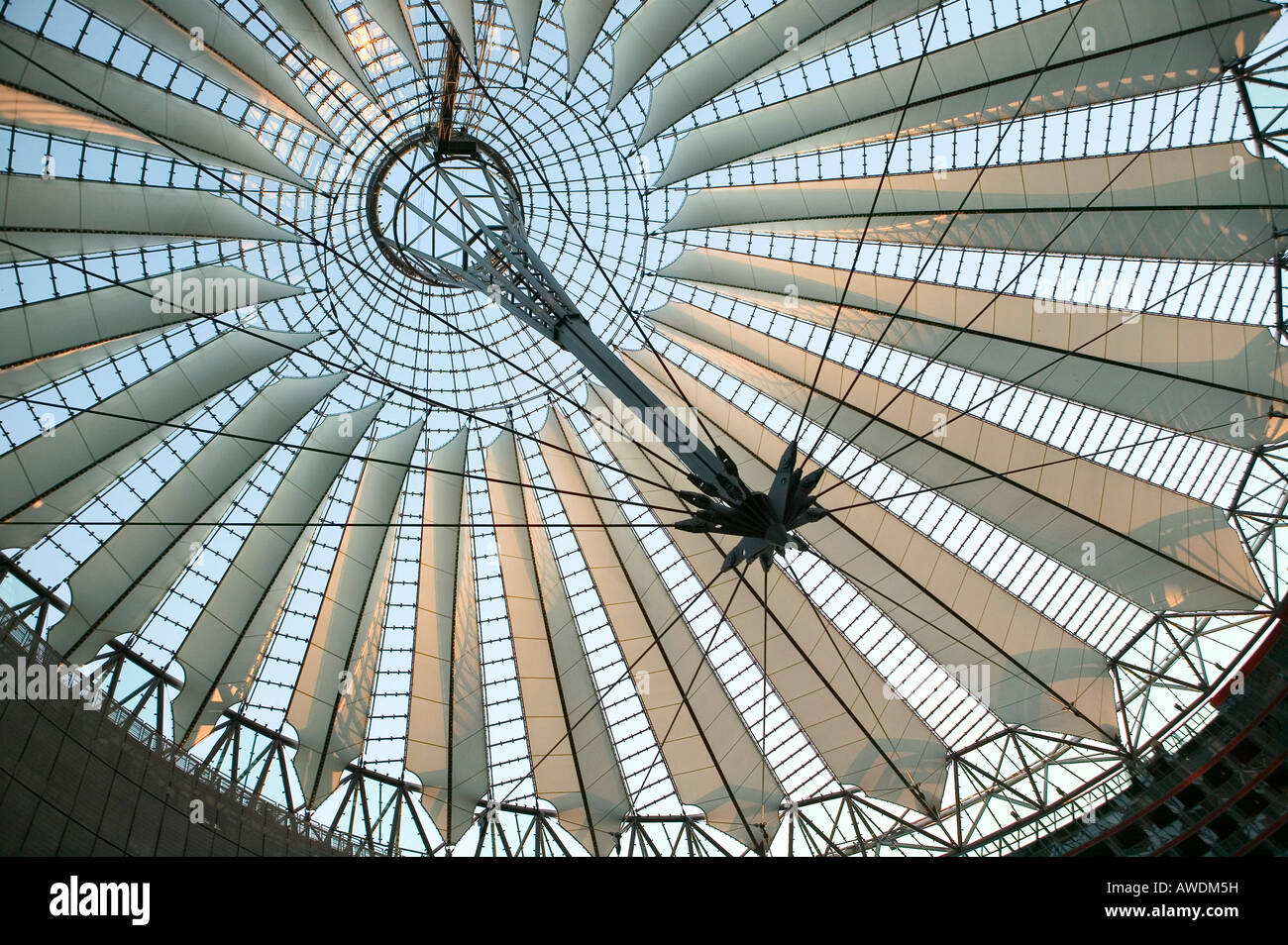 special roof construction modern outdoor architecture Sony Center Potsdamer Platz square Berlin Germany Europe capital city Stock Photo