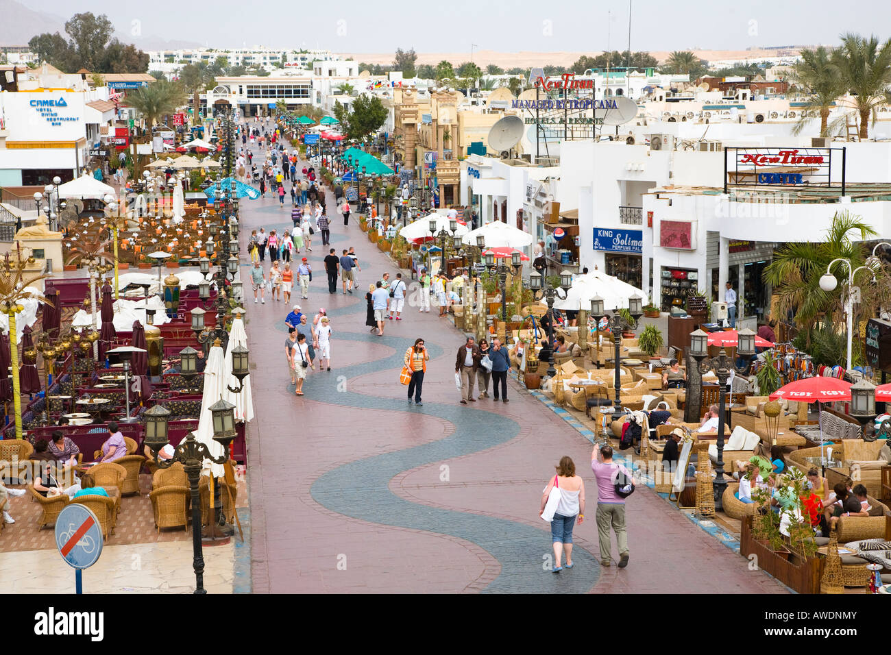 Main tourist shopping centre Naama Bay Sharm el Sheikh resort Red Sea Egypt  Stock Photo - Alamy