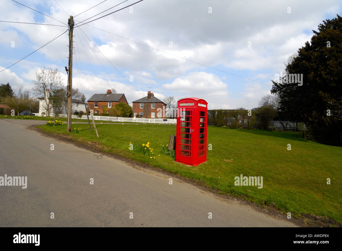 Telephone Box, Perry Green, Hertfordshire Stock Photo