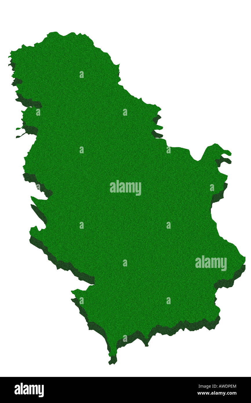Outline map of Serbia Stock Photo - Alamy