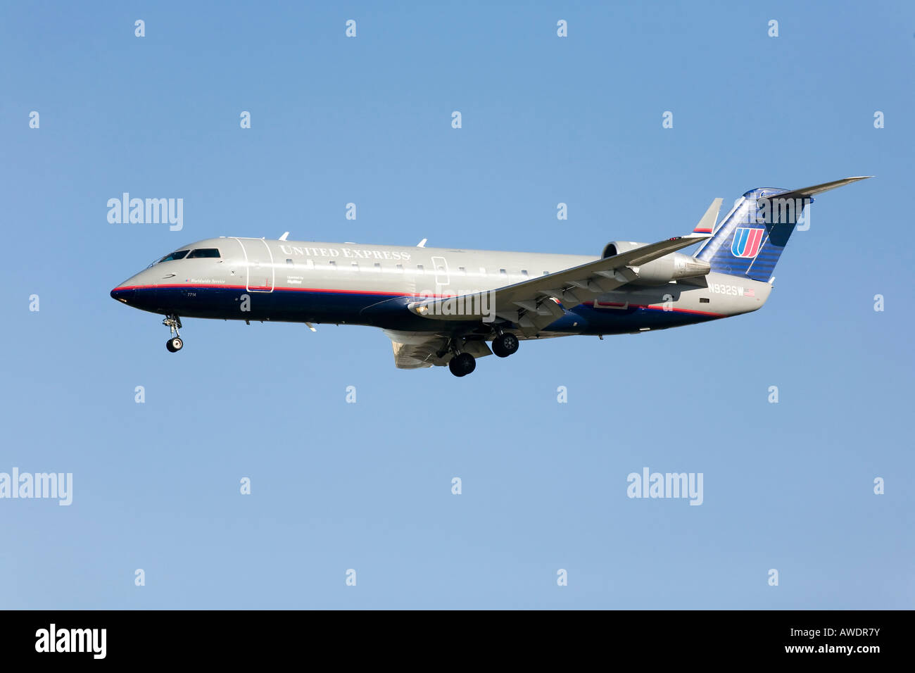 A Canadair Bombadier Challenger 600 oof SkyWest operating on behalf of