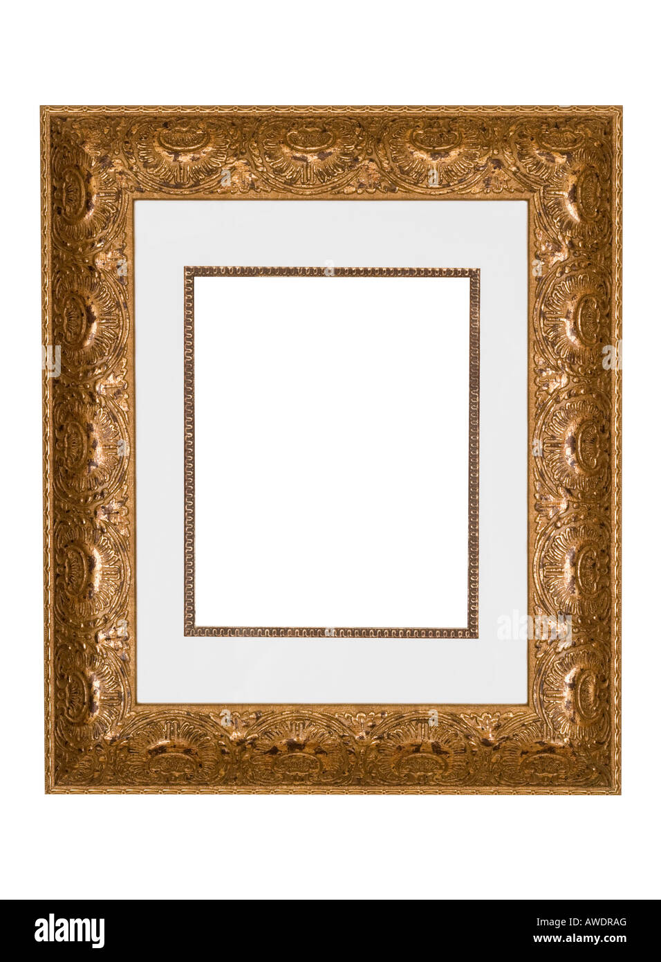Golden State Art, Metal Wall Photo Frame Collection, Set of 7, Aluminum Gold Pho
