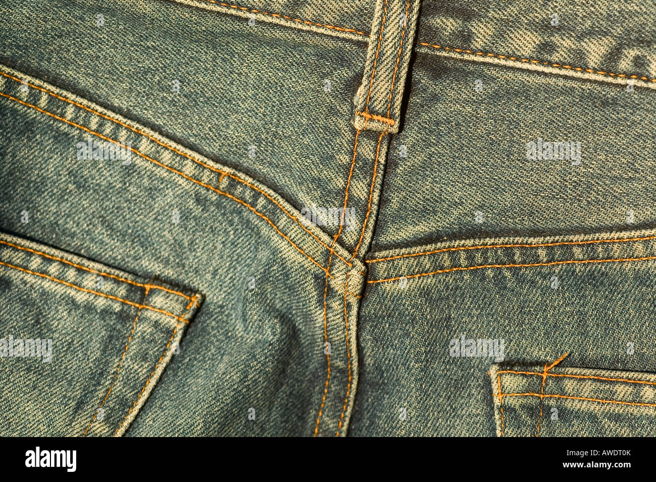 Jeans blue fashion texture back fabric cloth pants pocket design pattern  style close up old slothes grunge new trousers surface Stock Photo - Alamy
