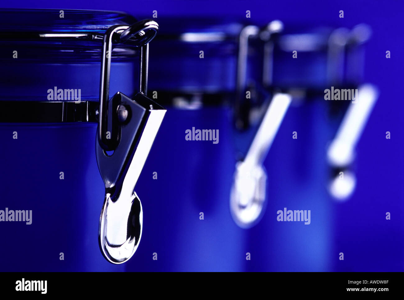 Blue Storage Jars Stock Photo