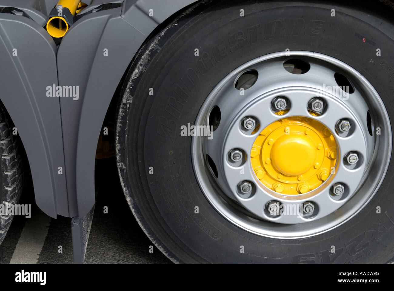 truck wheel Stock Photo