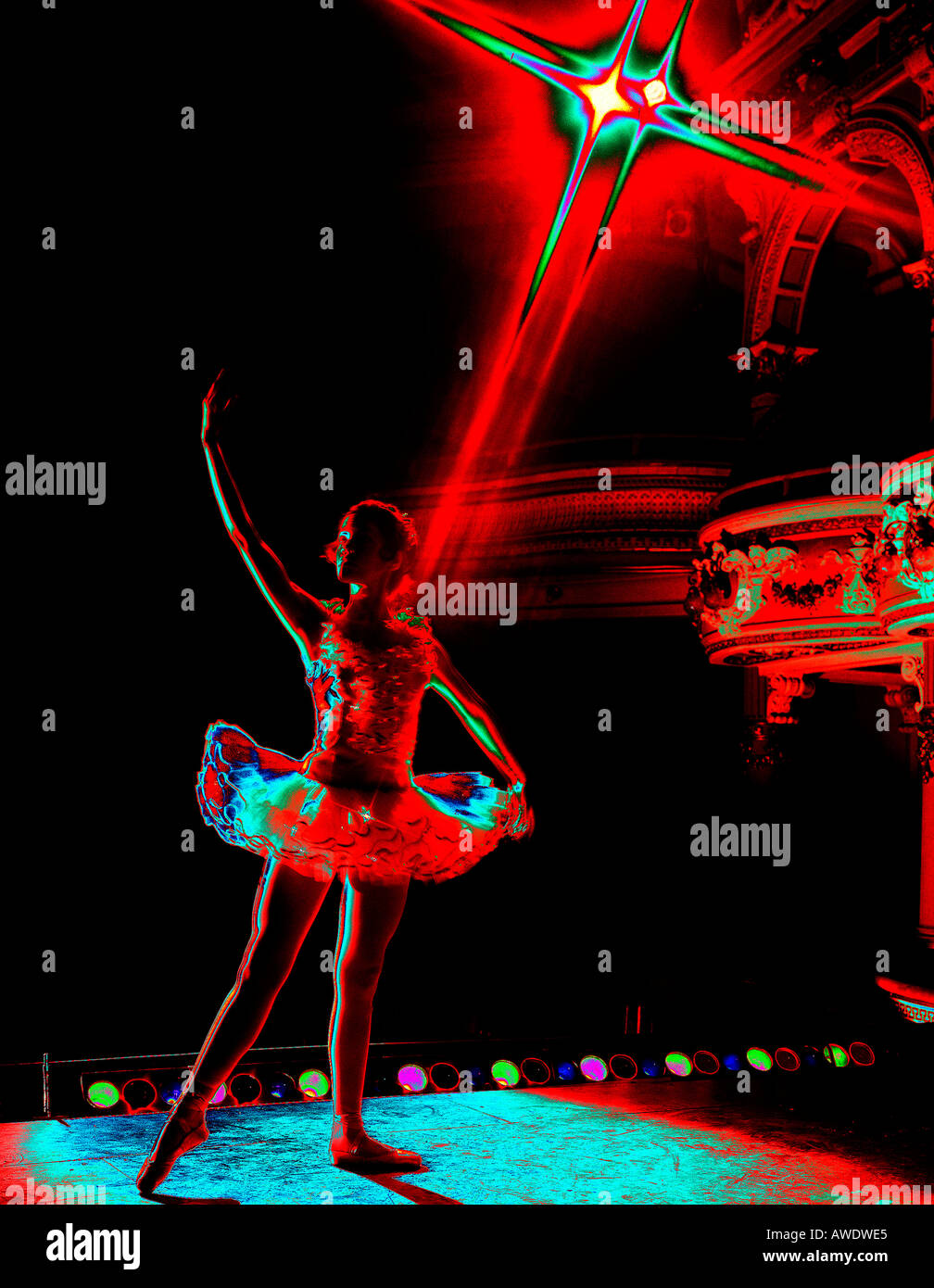 design abstract ballerina on theater stage copy space Stock Photo - Alamy
